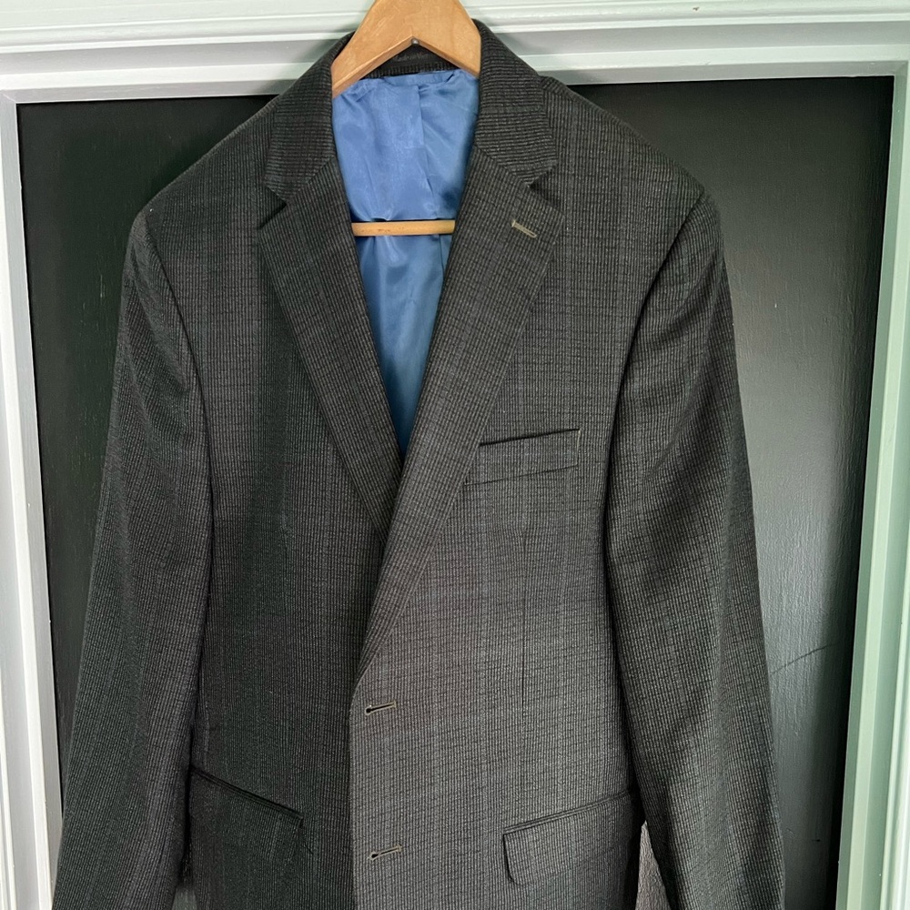 Men’s 42R Blazer, Blue Lining